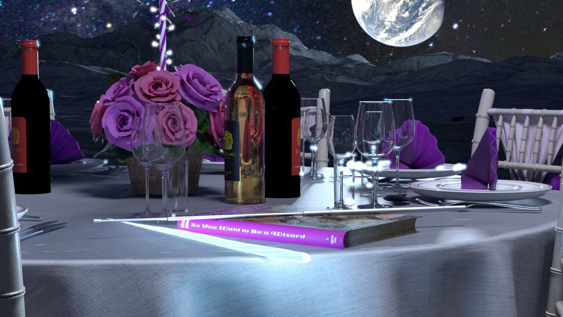 For the Young Wizards 40th anniversary: A party on the Moon